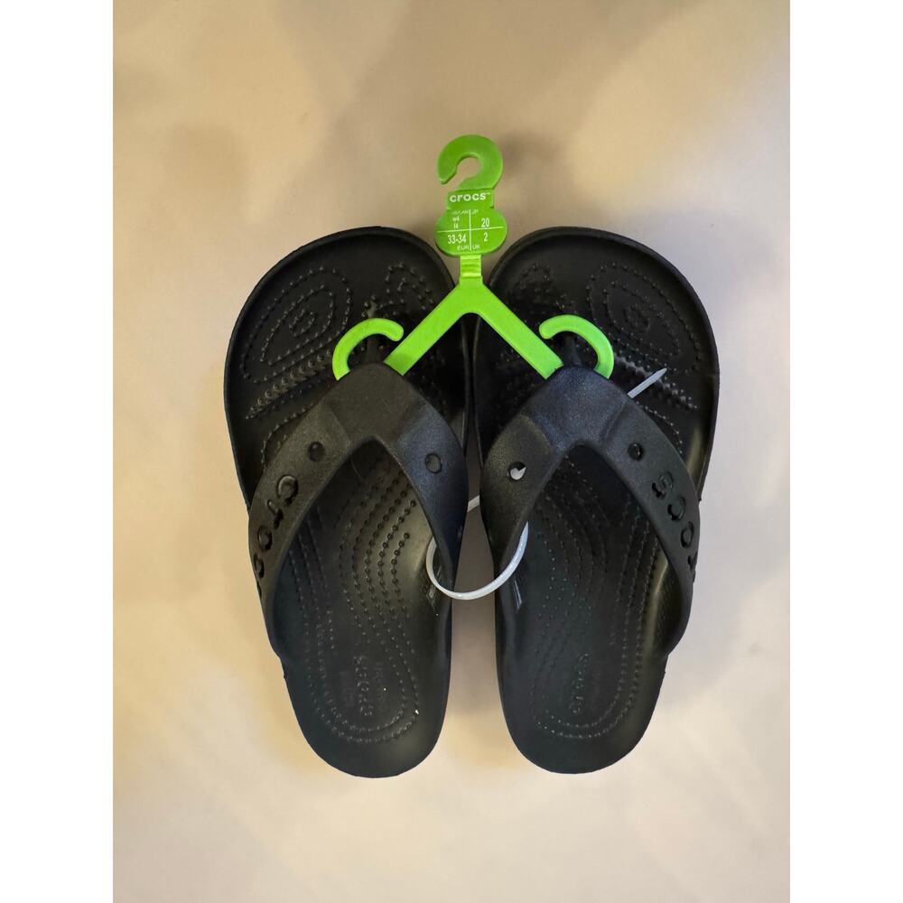 Crocs Baya Platform Flip Flop Sandals - Iconic Comfort Women's Size 4 Black - Picture 2 of 5